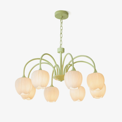 Tulip Chandelier Ceiling Lamp | Modern Floral Light Fixture for Living and Dining