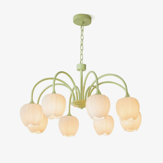 Tulip Chandelier Ceiling Lamp | Modern Floral Light Fixture for Living and Dining