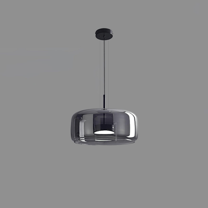 Smoked Glass Pendant Ceiling Lamp | Modern Hanging Light for Dining and Kitchen