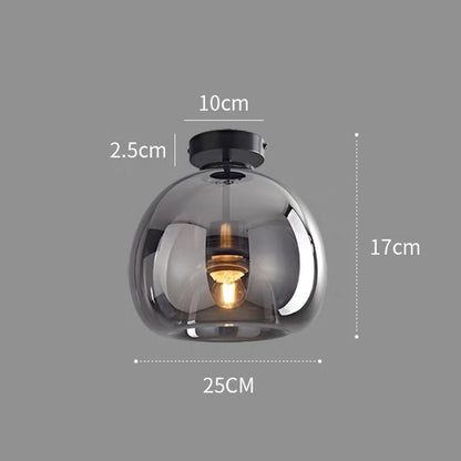 Modern Glass Ceiling Light | Contemporary Bedroom Living Room Ceiling Lamp