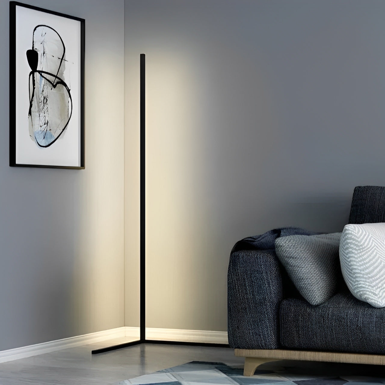 Modern LED Floor Lamp with Remote Control | Colour Changing Standing Light