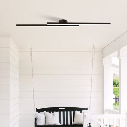 Modern Aluminium LED Ceiling Light | Long Strip Living Room Flush Mount Lamp