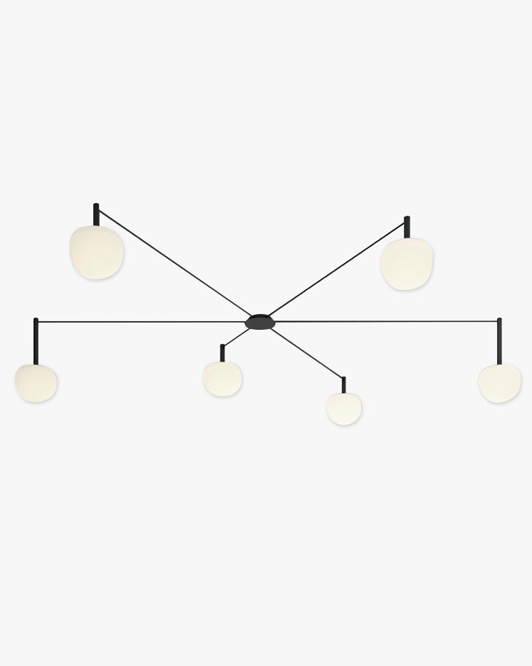 Frosted Glass Globe Ceiling Light for Living Room | Modern Decorative Chandelier Lamp