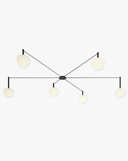 Frosted Glass Globe Ceiling Light for Living Room | Modern Decorative Chandelier Lamp