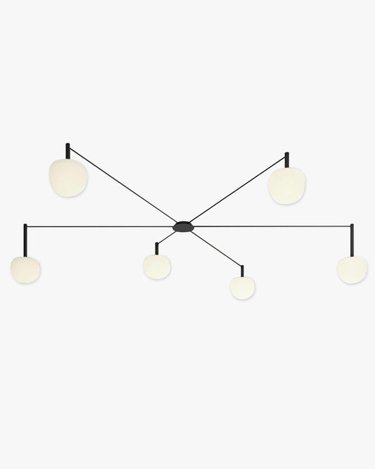 Frosted Glass Globe Ceiling Light for Living Room | Modern Decorative Chandelier Lamp