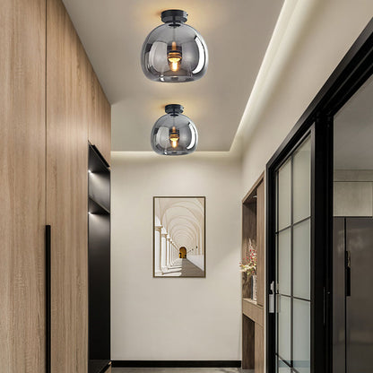 Modern Glass Ceiling Light | Contemporary Bedroom Living Room Ceiling Lamp