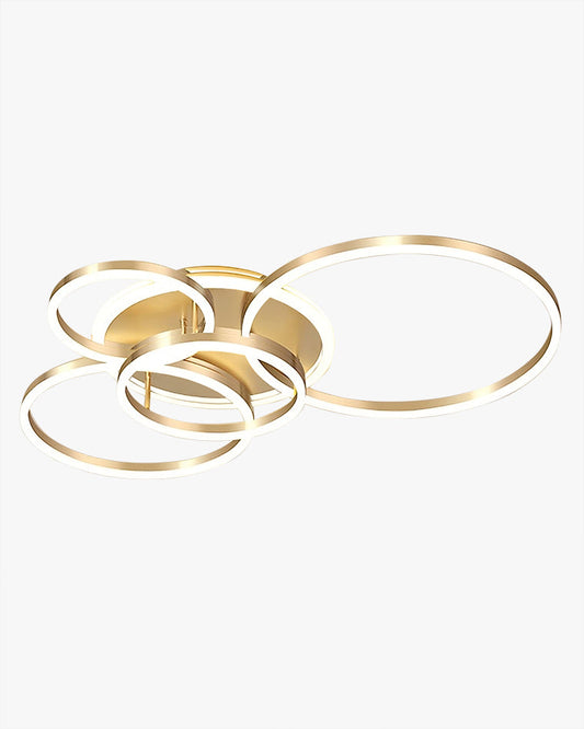 Modern Circular LED Flush Mount Ceiling Light | Luxury Low Profile Chandelier Lamp