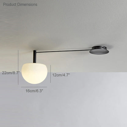 Frosted Glass Globe Ceiling Light for Living Room | Modern Decorative Chandelier Lamp
