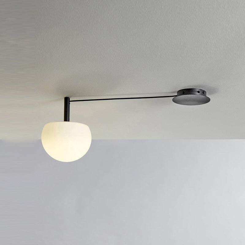 Frosted Glass Globe Ceiling Light for Living Room | Modern Decorative Chandelier Lamp