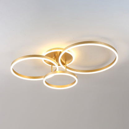 Modern Circular LED Flush Mount Ceiling Light | Luxury Low Profile Chandelier Lamp
