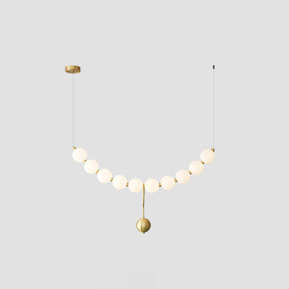 Modern Pearl Globe Chandelier Ceiling Light | Elegant Pendant Lamp for Dining Room