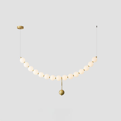 Modern Pearl Globe Chandelier Ceiling Light | Elegant Pendant Lamp for Dining Room