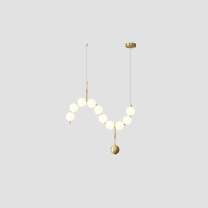 Modern Pearl Globe Chandelier Ceiling Light | Elegant Pendant Lamp for Dining Room
