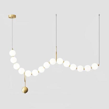 Modern Pearl Globe Chandelier Ceiling Light | Elegant Pendant Lamp for Dining Room