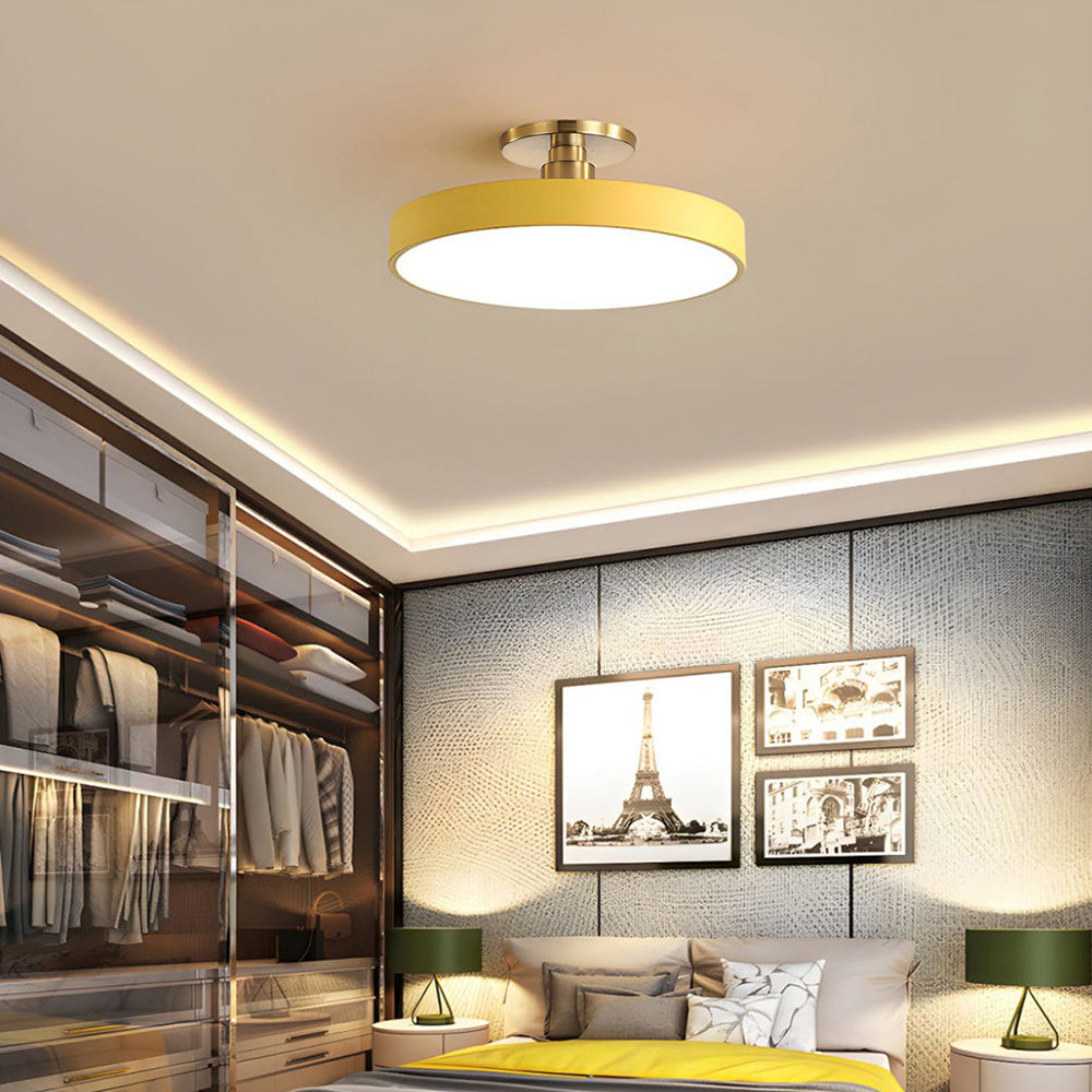 Round Modern LED Ceiling Light | Elegant Bedroom Living Room Ceiling Lamp