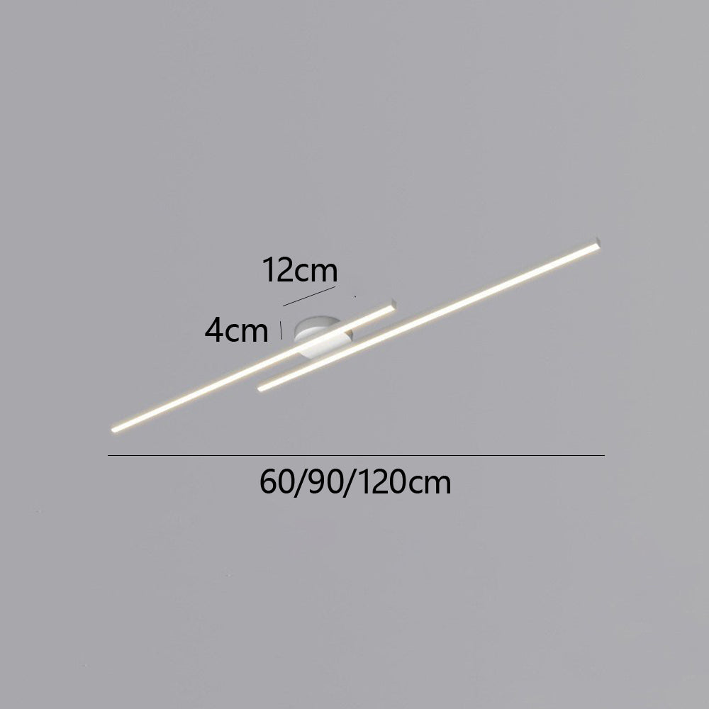 Modern Aluminium LED Ceiling Light | Long Strip Living Room Flush Mount Lamp