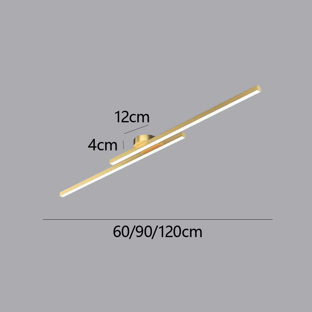 Modern Aluminium LED Ceiling Light | Long Strip Living Room Flush Mount Lamp