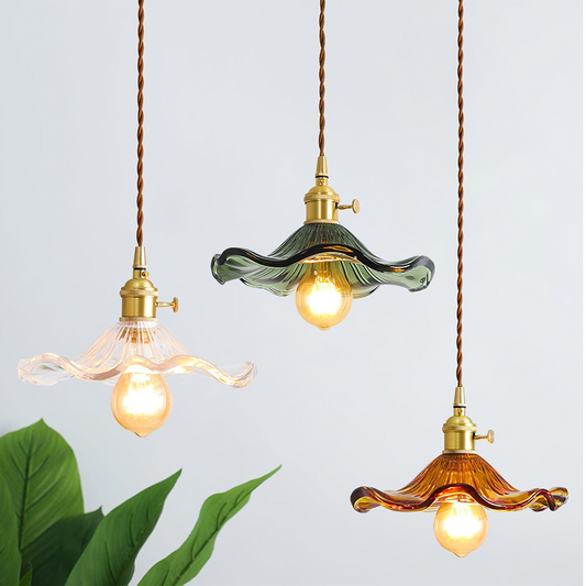 Hibiscus Pendant Ceiling Light in Vintage Style | Decorative Hanging Lamp