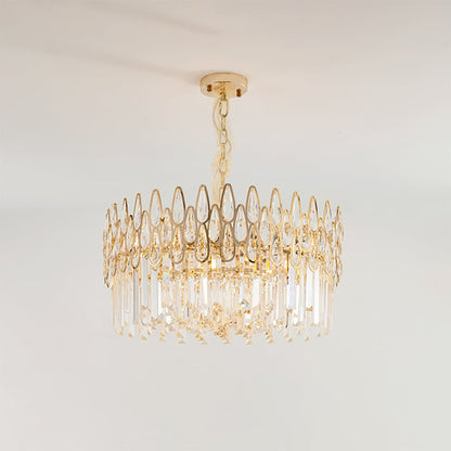 Modern Gold Crystal Chandelier for Living Room | Elegant Ceiling Light