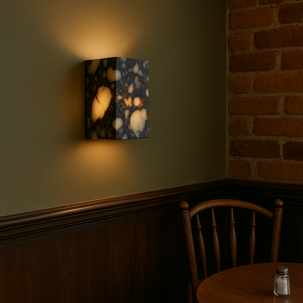 Marble Cube Wall Light for Bedroom | Modern LED Sconce