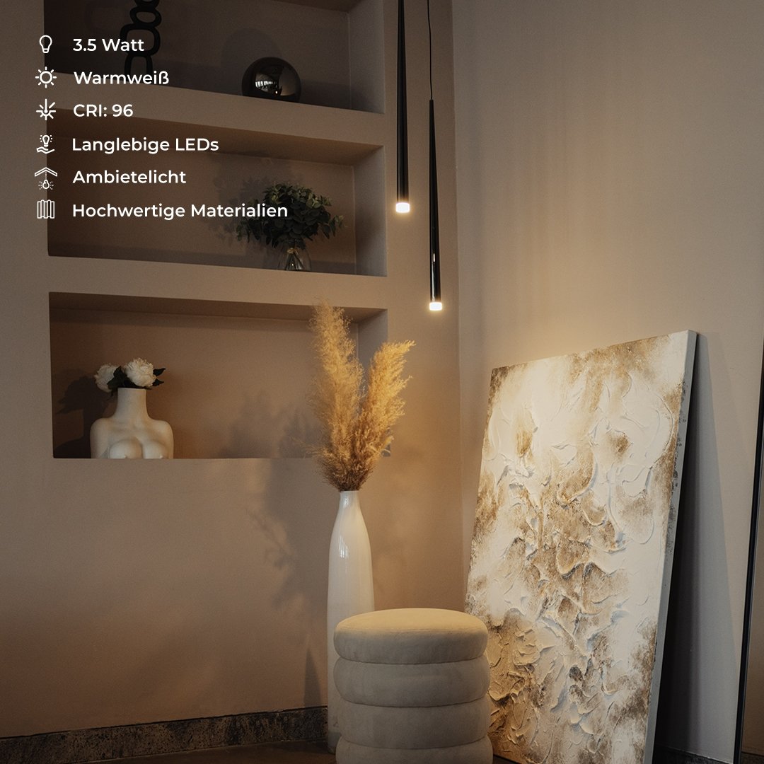 Modern LED Drop Pendant Light | Elegant Bedroom Living Room Dining Chandelier