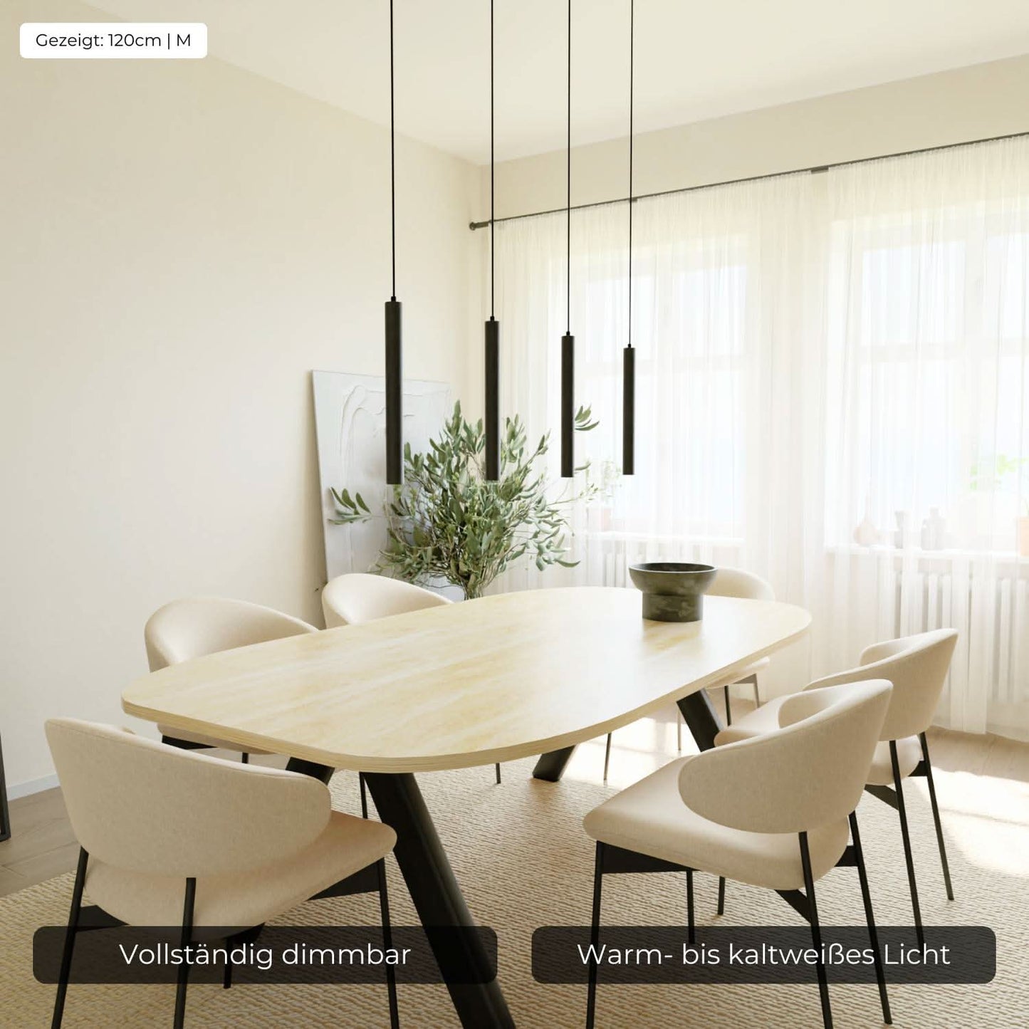 Adjustable Pendant Ceiling Light for Dining Room | Modern LED Hanging Lamp
