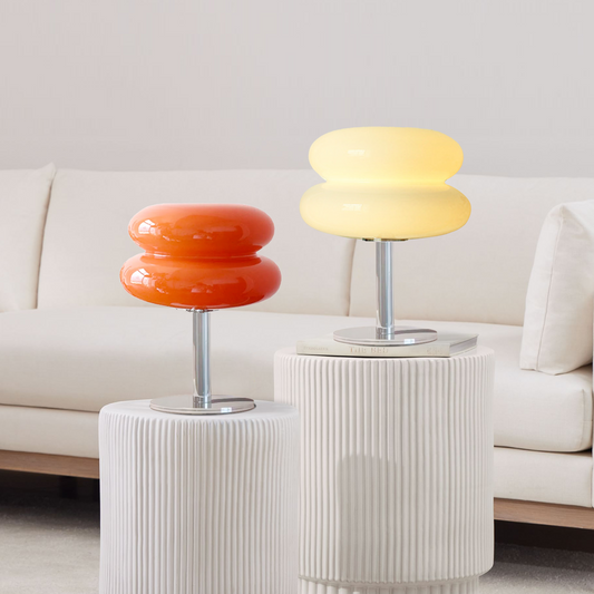 Bauhaus Minimalist Glass Table Lamp for Bedroom and Living Room | Modern Desk Lamp