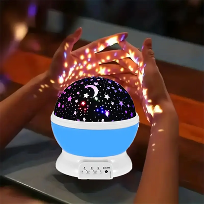 Rechargeable Star Projector LED Night Lamp for Kids | Colourful Bedside Light