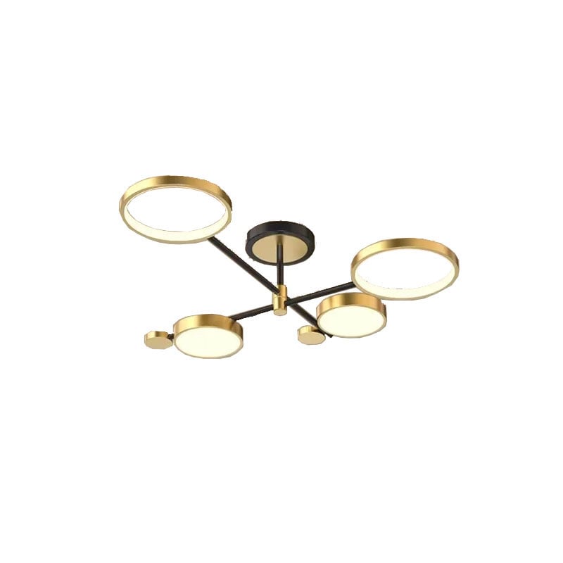 Modern Nordic LED Ring Chandelier | Semi-Flush Ceiling Light Fixture