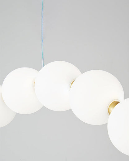 Modern Pearl Globe Chandelier Ceiling Light | Elegant Pendant Lamp for Dining Room