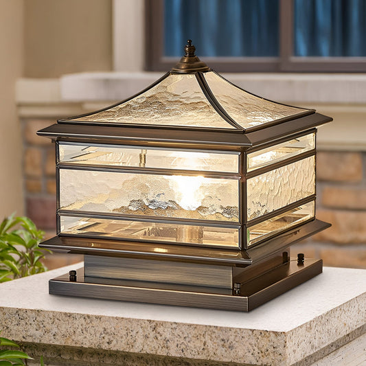 Outdoor Solar Fence Post Wall Lamp | Classic Waterproof Garden Gate Light