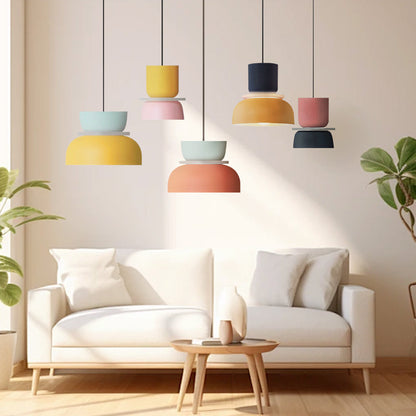 Modern Nordic Pendant Ceiling Light in Colour Block Design | Stylish Ceiling Lamp