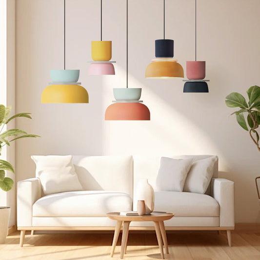 Modern Nordic Pendant Ceiling Light in Colour Block Design | Stylish Ceiling Lamp