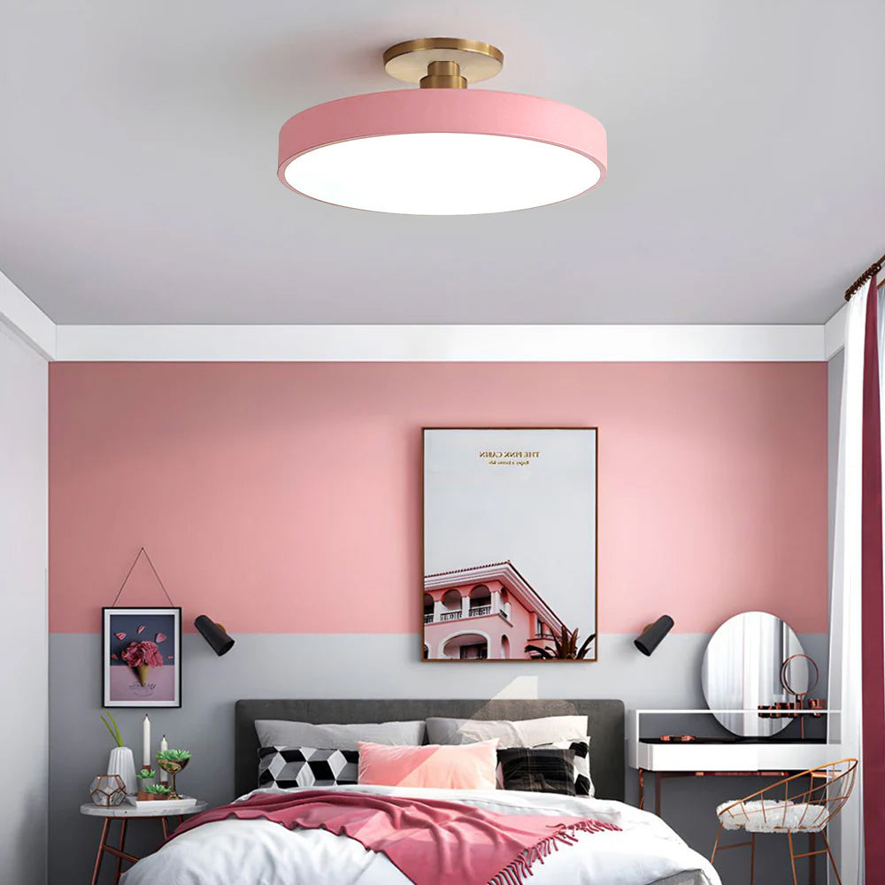 Round Modern LED Ceiling Light | Elegant Bedroom Living Room Ceiling Lamp