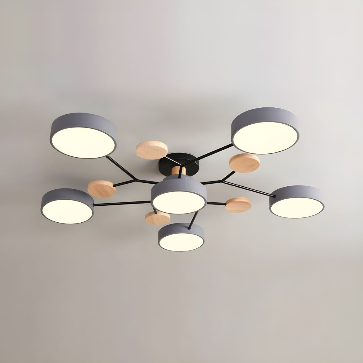 Modern Circular LED Ceiling Light | Contemporary Bedroom Living Room Lamp