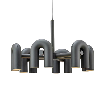 Bauhaus Chandelier | Modern Geometric Ceiling Light for Dining Room and Living Room