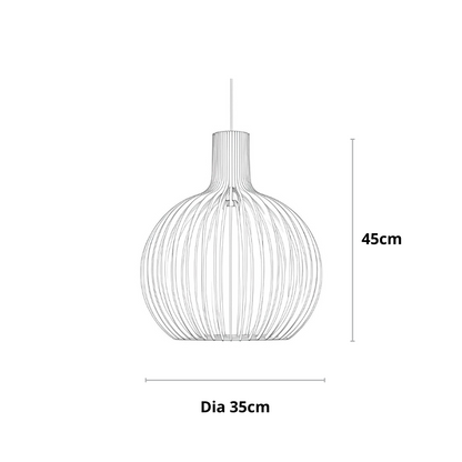 Wooden Pendant Ceiling Lamp | Modern Scandinavian Style