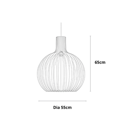 Wooden Pendant Ceiling Lamp | Modern Scandinavian Style