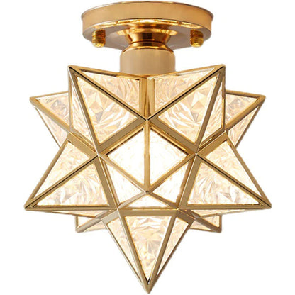 Modern Star Ceiling Light Fixture | Decorative Flush Mount Lamp for Bedroom and Hallway
