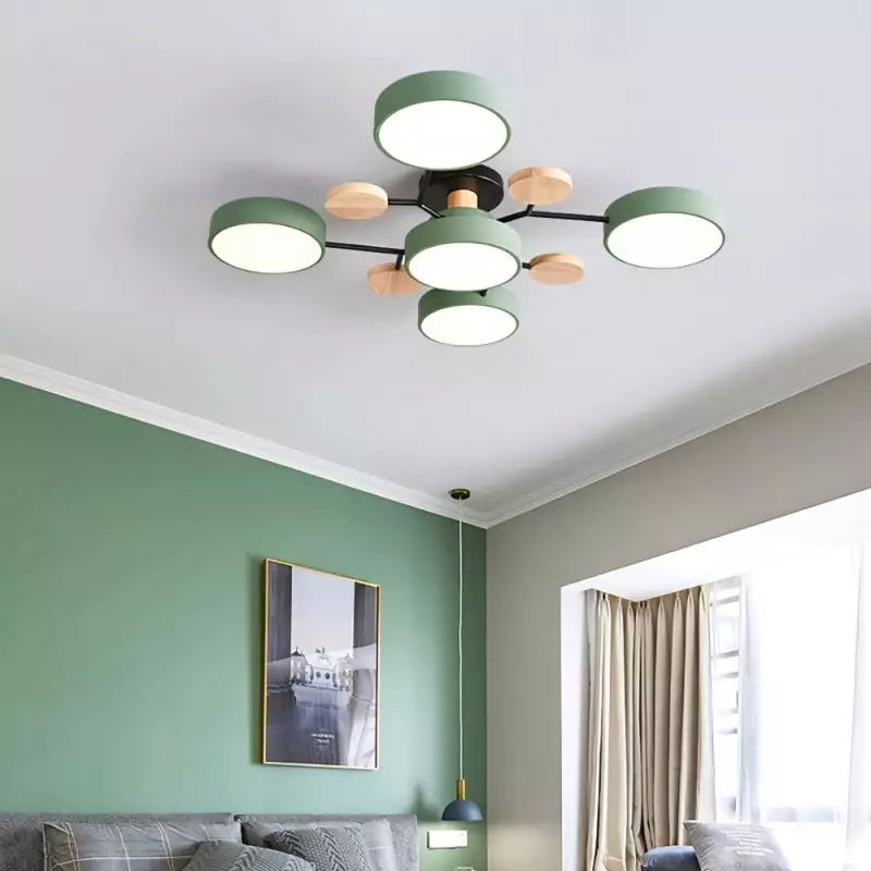 Modern Circular LED Ceiling Light | Contemporary Bedroom Living Room Lamp