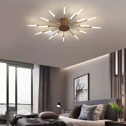 Modern Fireworks Flush Mount LED Ceiling Light | Decorative Living Room Lamp