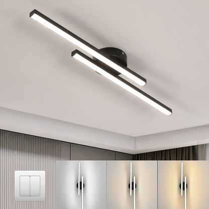 Modern Aluminium LED Ceiling Light | Long Strip Living Room Flush Mount Lamp