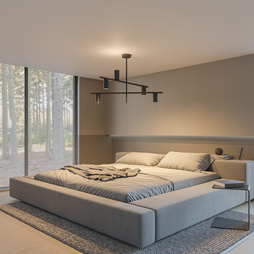 Modern Cylinder LED Ceiling Light | Contemporary Bedroom Living Room Ceiling Lamp
