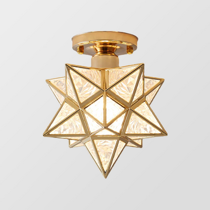 Modern Star Ceiling Light Fixture | Decorative Flush Mount Lamp for Bedroom and Hallway