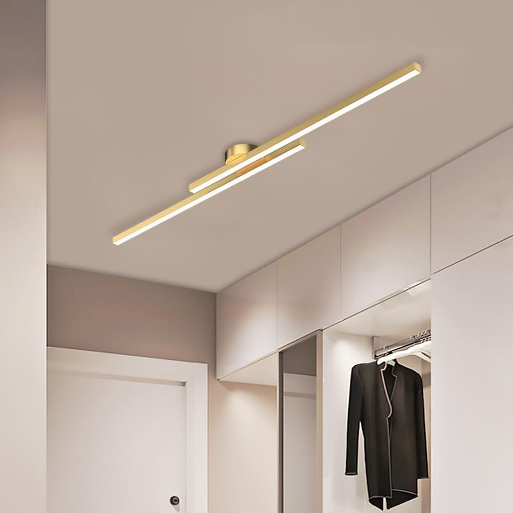 Modern Aluminium LED Ceiling Light | Long Strip Living Room Flush Mount Lamp