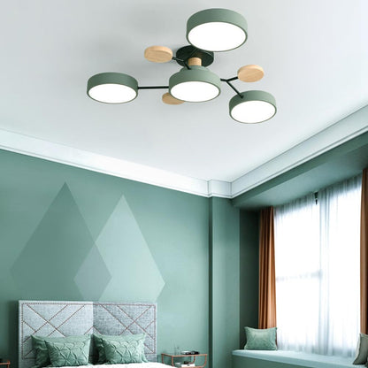 Modern Circular LED Ceiling Light | Contemporary Bedroom Living Room Lamp