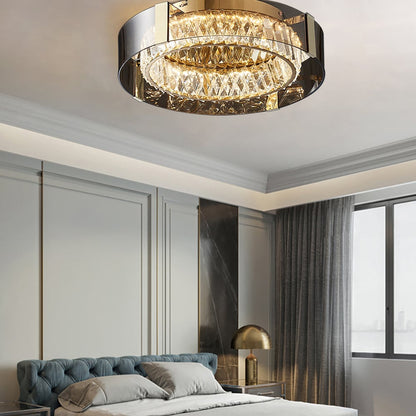 Luxury Crystal LED Chandelier with Remote | Modern Dimmable Ceiling Light