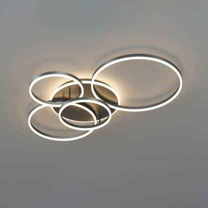 Modern Circular LED Flush Mount Ceiling Light | Luxury Low Profile Chandelier Lamp
