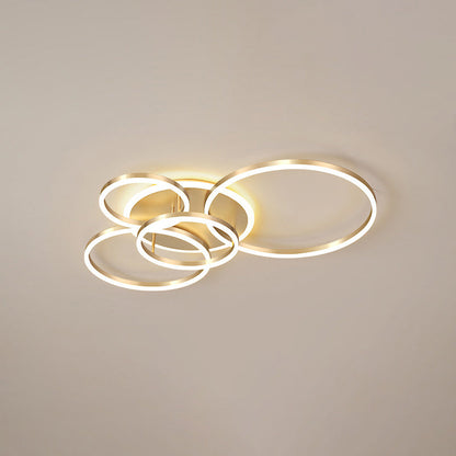 Modern Circular LED Flush Mount Ceiling Light | Luxury Low Profile Chandelier Lamp