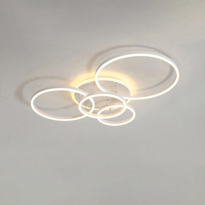 Modern Circular LED Flush Mount Ceiling Light | Luxury Low Profile Chandelier Lamp